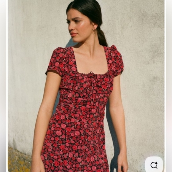 Rouje Dresses & Skirts - Rouje Paris Ines Dress Red and Pink Florsl Size FR 36 / Size 4